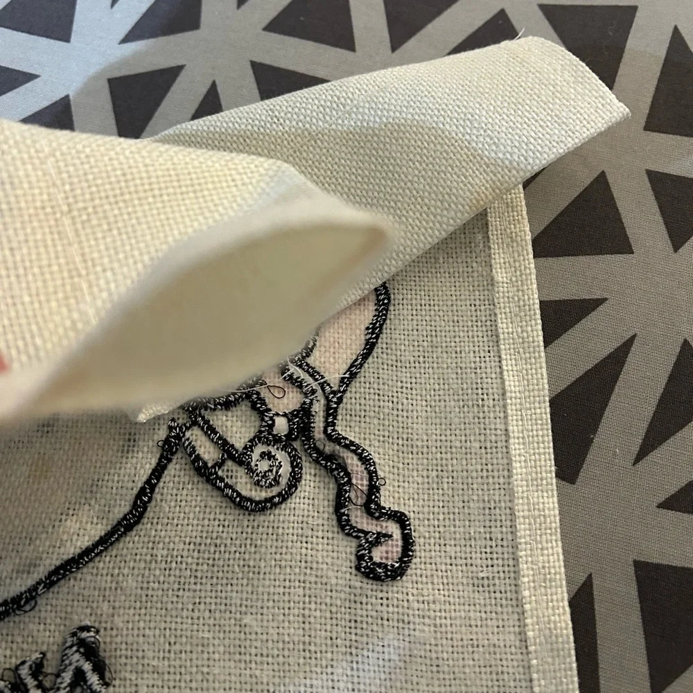 Embroidered Happy New Year and Birthday Mini Flag